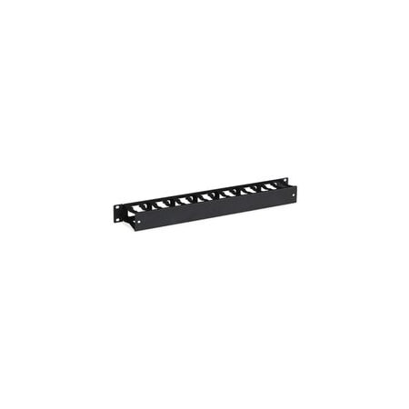 Cable Wholesale 1U Finger Duct Cable Manager, Cold Rolled Steel, Black 61B3-11111